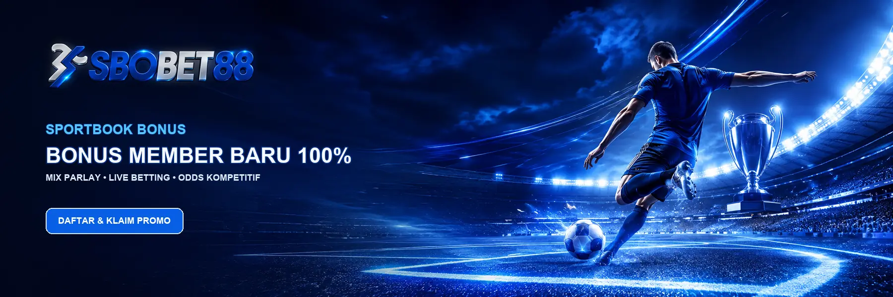 Promo sportsbook SBOBET88 bonus member baru 100 persen